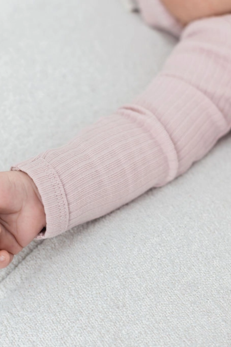 Ribbed Footie Sleeper | Blush
