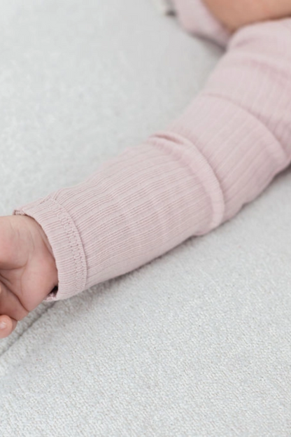 Ribbed Footie Sleeper | Blush