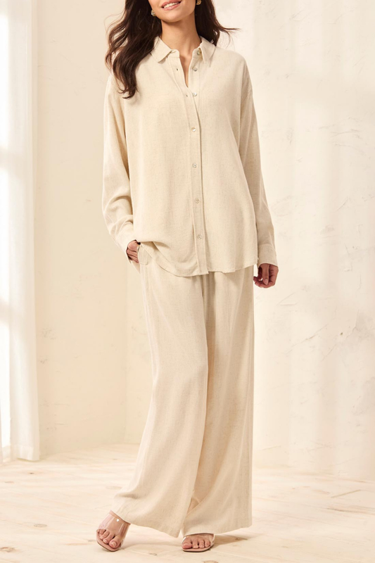 Flowy Linen Pull on Pant
