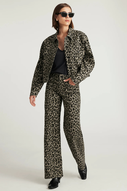 Sabrina Pant | Green Leopard