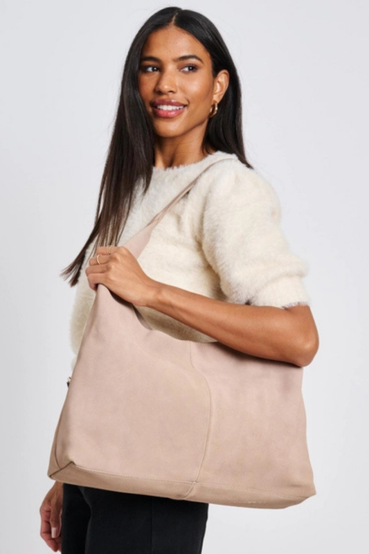 Amber Genuine Suede Hobo Bag