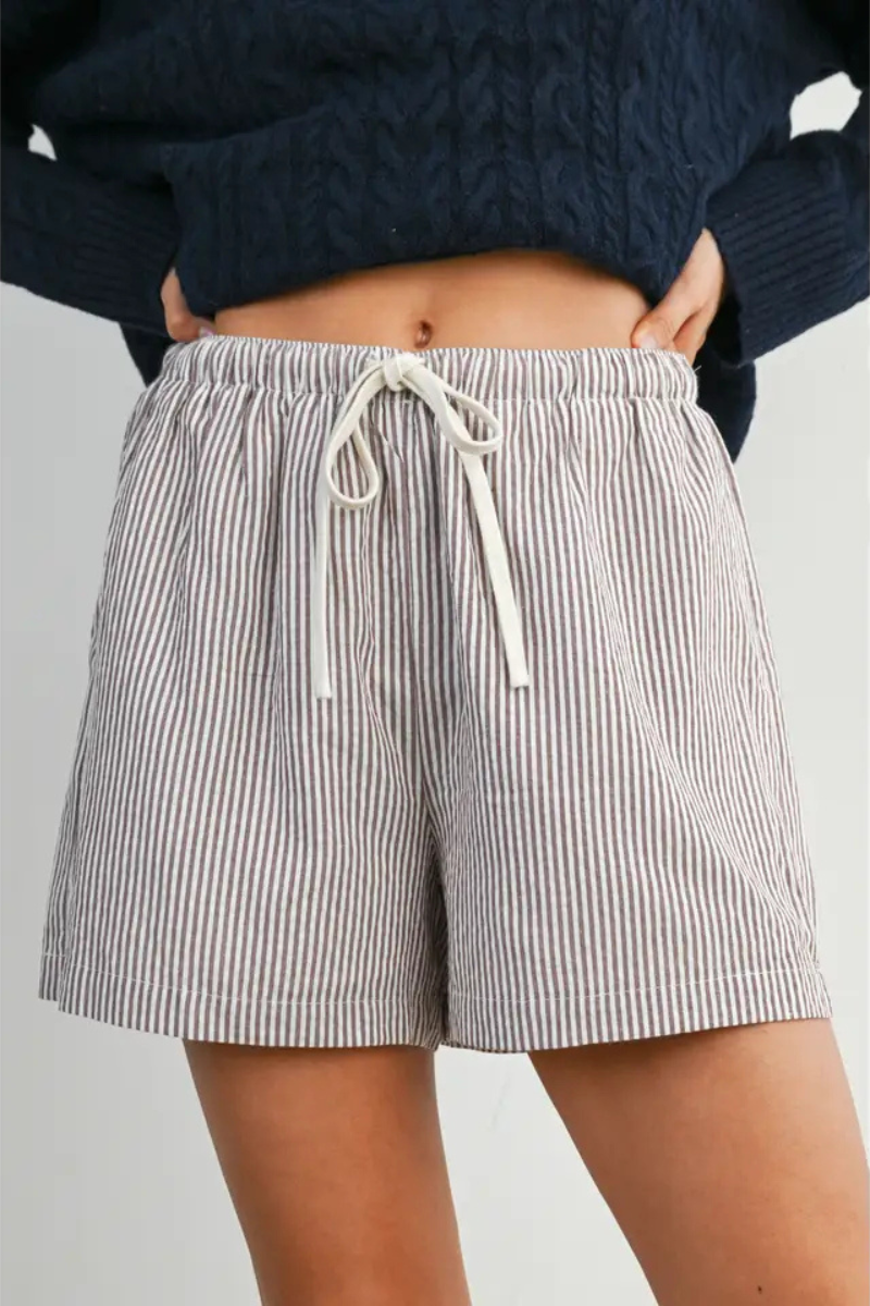 Striped Drawstring Short