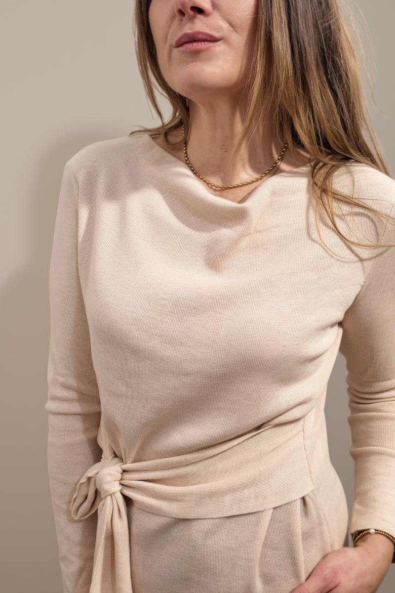 Thea Tie Front Top