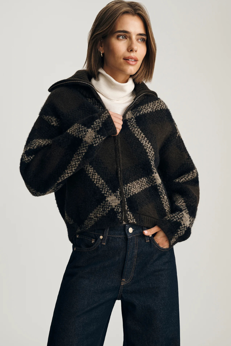 Chocolate Martini Zipper Cardigan