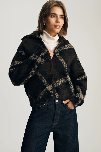 Chocolate Martini Zipper Cardigan