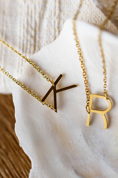 Asymmetrical Initial Necklace