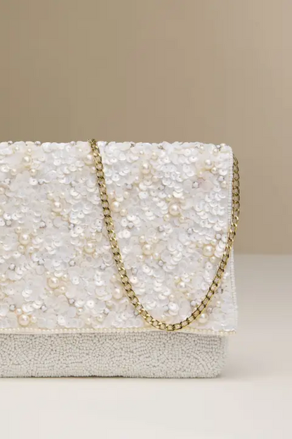 Pearl & Sequin Clutch