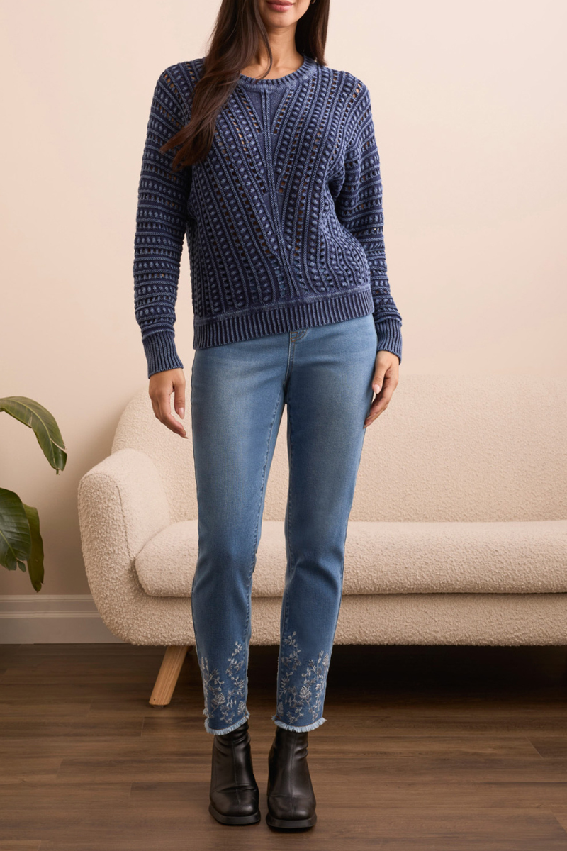 Vintage Stitch Crew Sweater