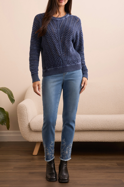 Vintage Stitch Crew Sweater