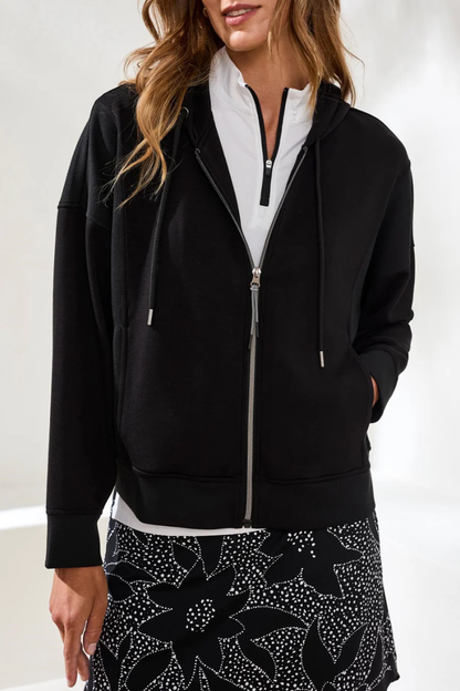 Hooded Zip Cardigan