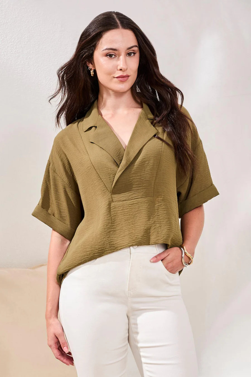 Lapel Collar Short Sleeve
