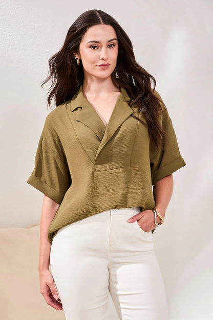 Lapel Collar Short Sleeve