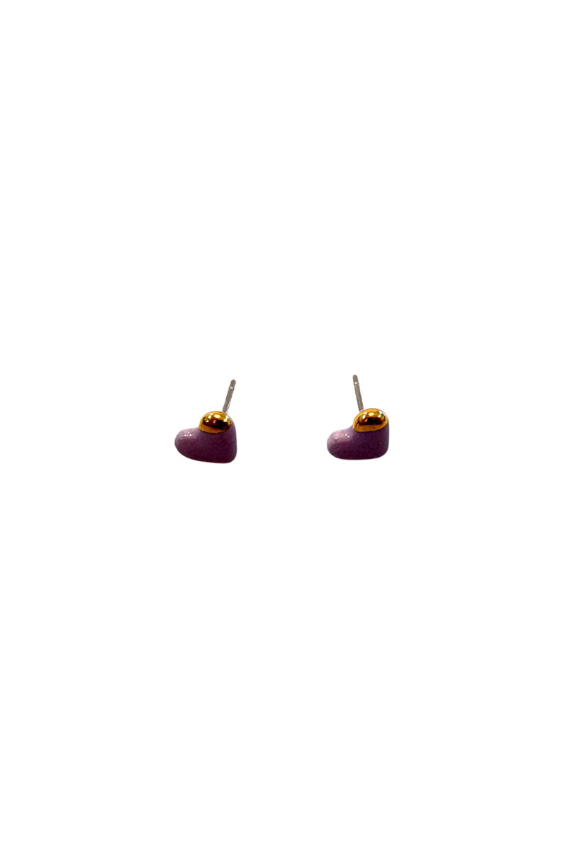 Ceramic Heart Studs