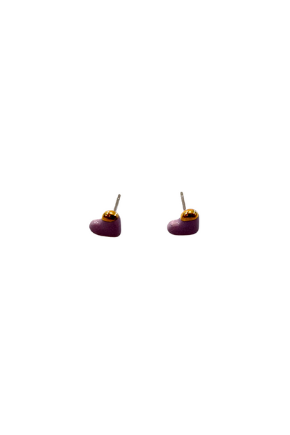 Ceramic Heart Studs