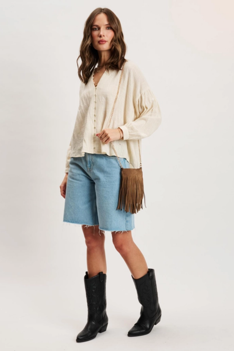 River Fringed Evening Bag