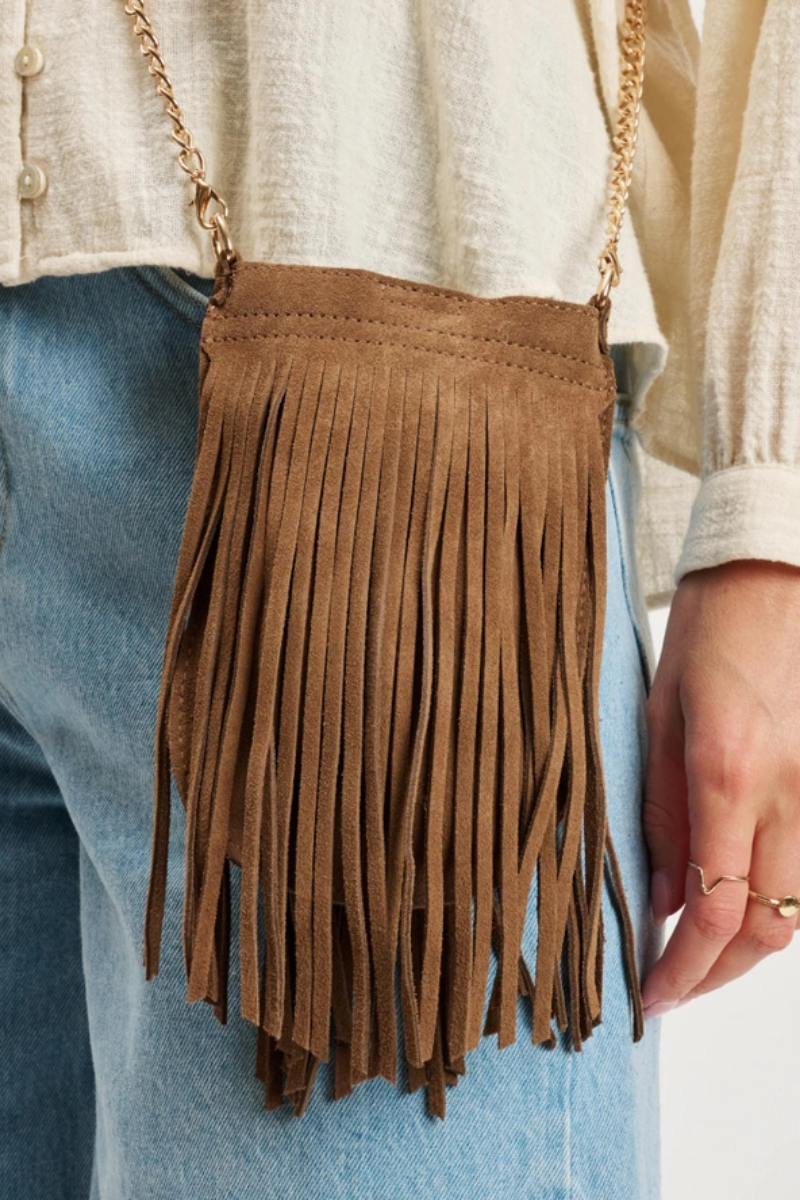 River Fringed Evening Bag
