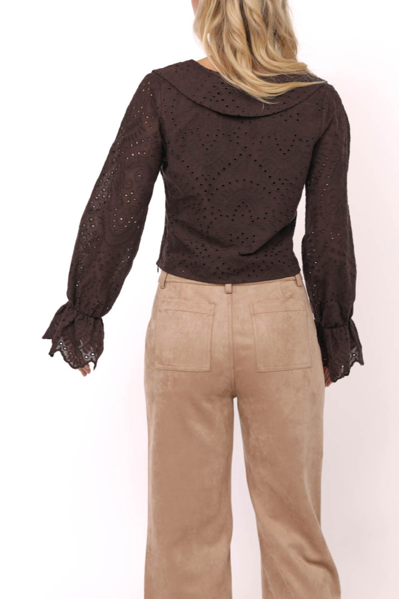 Double Vision Eyelet Top