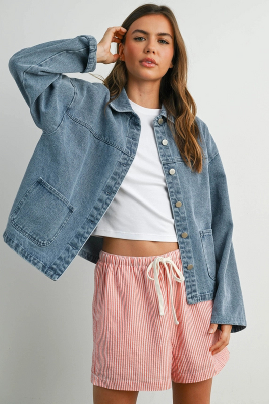 Buttoned Denim Jacket