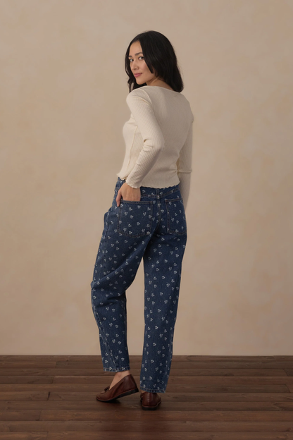 Indigo Barrel Pant