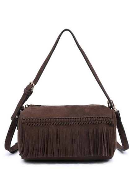 Emmi Genuine Suede Fringed Bag