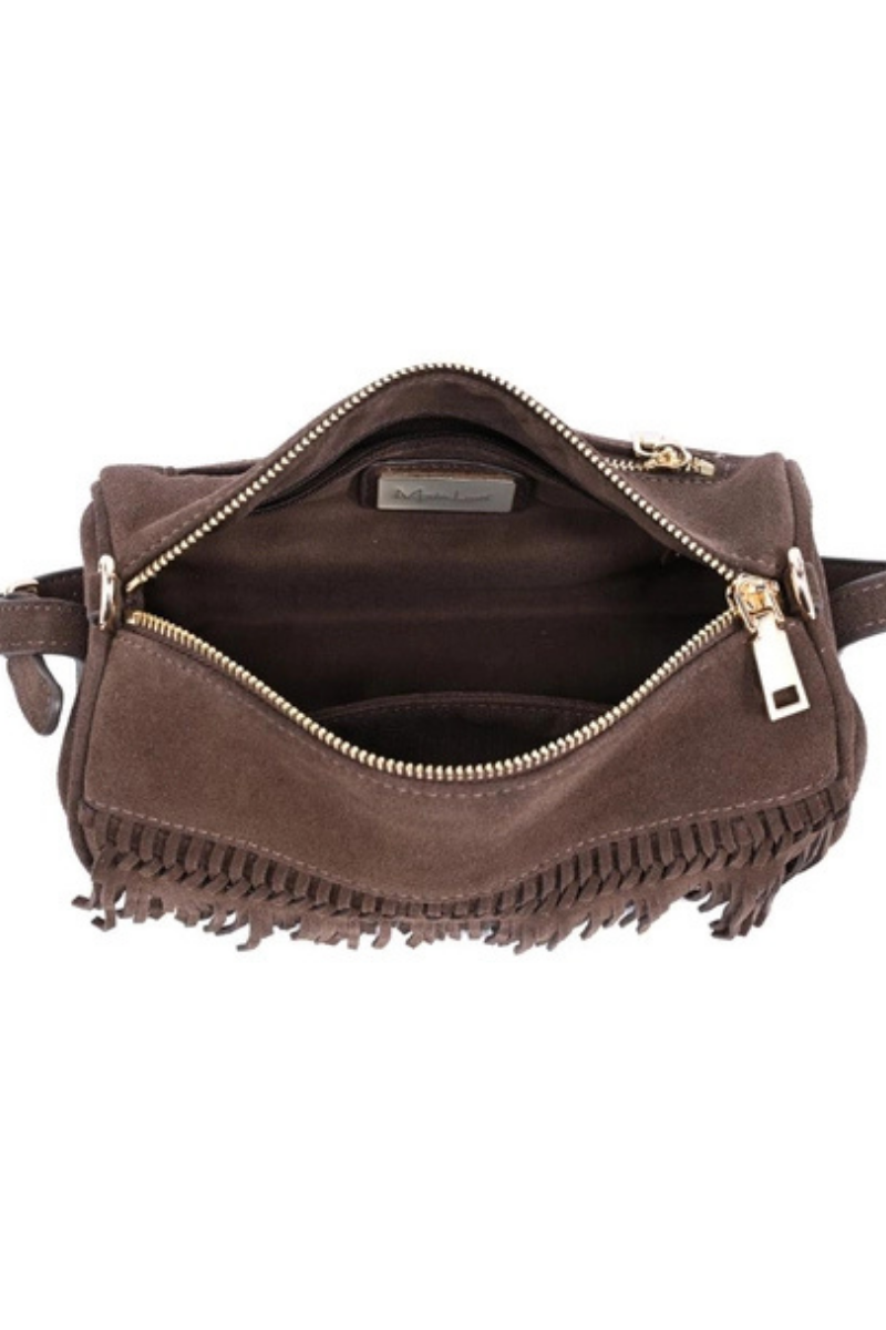 Emmi Genuine Suede Fringed Bag