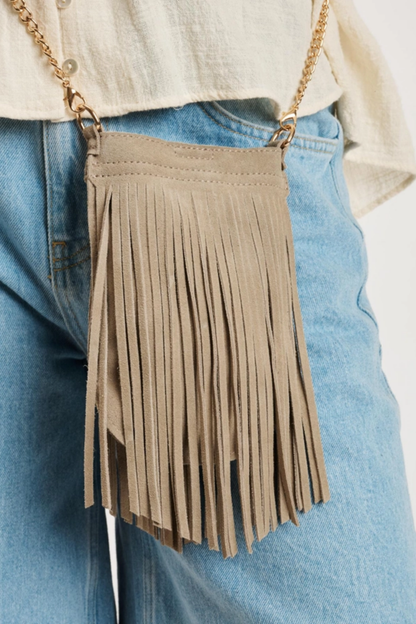 River Fringed Evening Bag