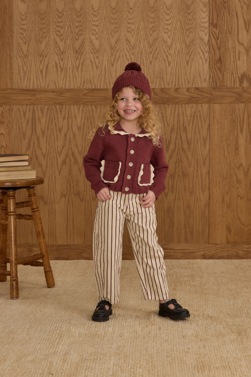 Collared Cardigan | Burgundy