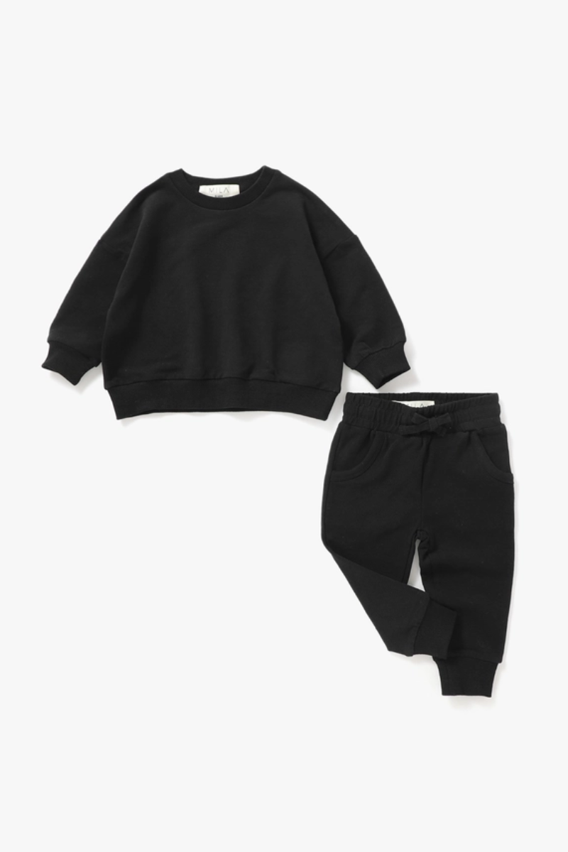 Sweatshirt & Jogger Set | Black