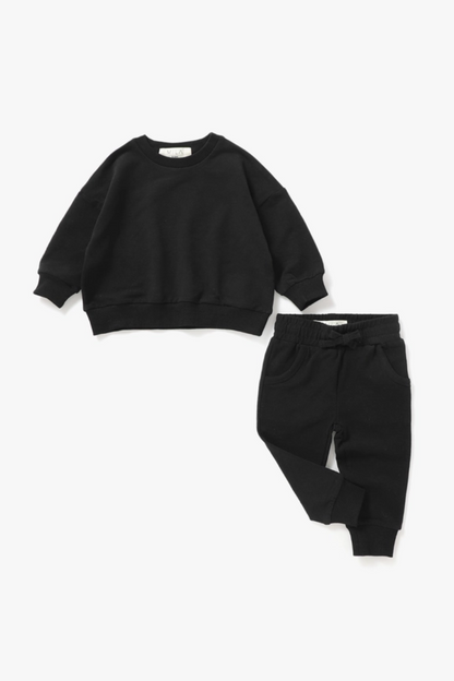 Sweatshirt & Jogger Set | Black