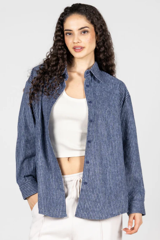 Relaxed Fit Stripe Blouse