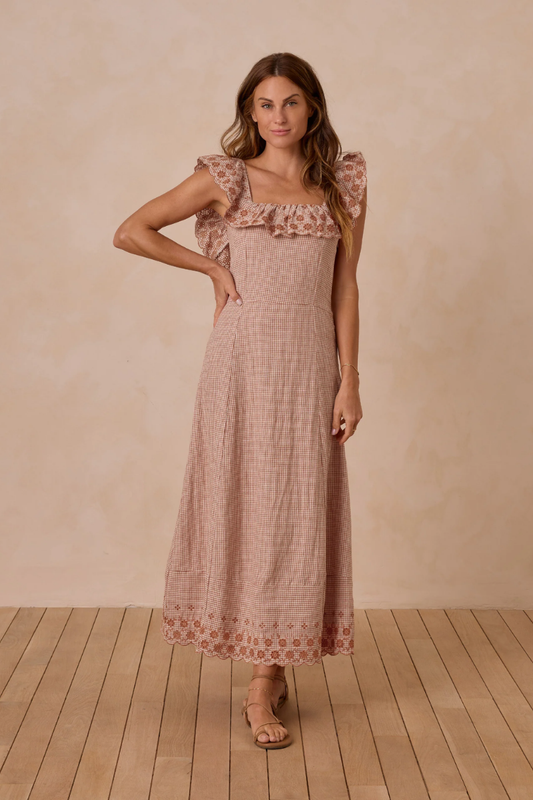Bianca Dress in Poppy Gingham