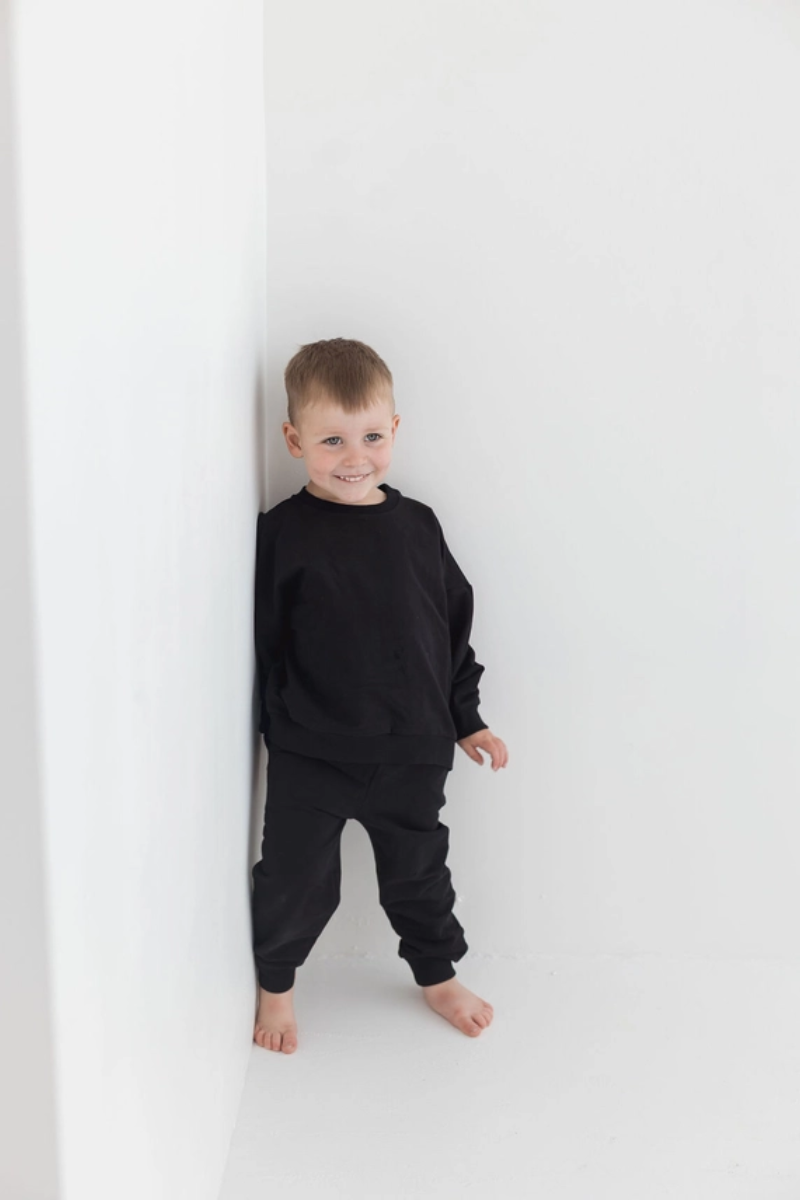 Sweatshirt & Jogger Set | Black