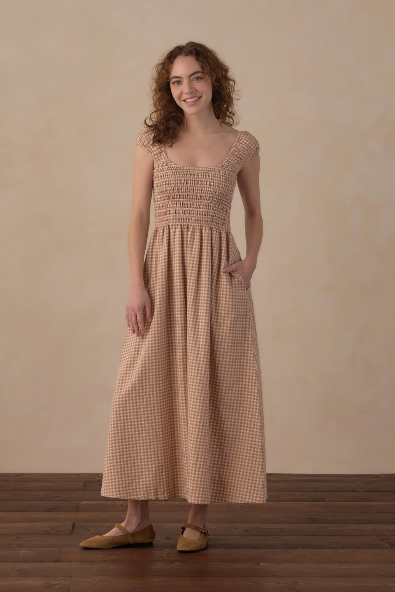 Jessa Dress | Fawn Gingham