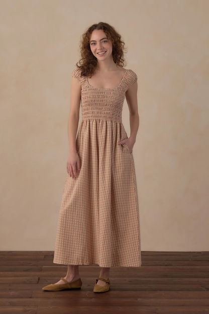 Jessa Dress | Fawn Gingham