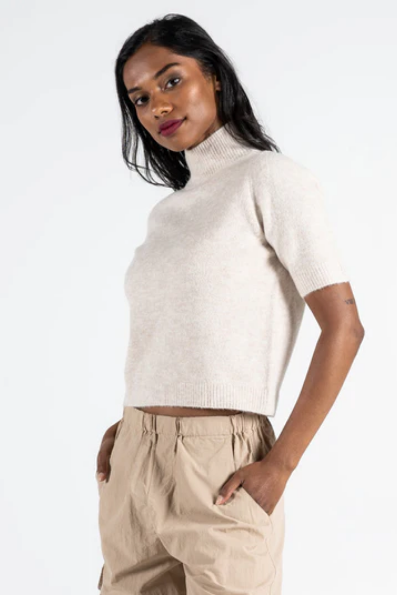 Mock Neck Sweater Top