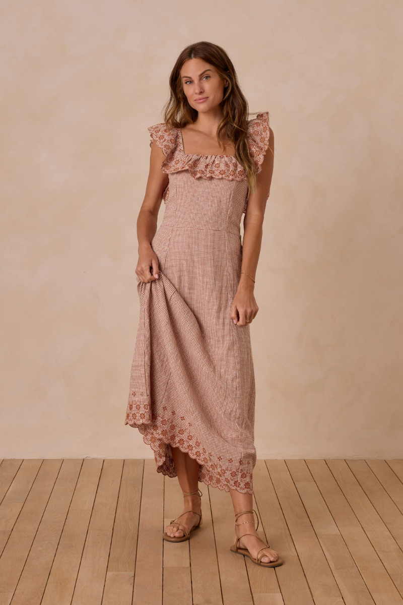 Bianca Dress in Poppy Gingham