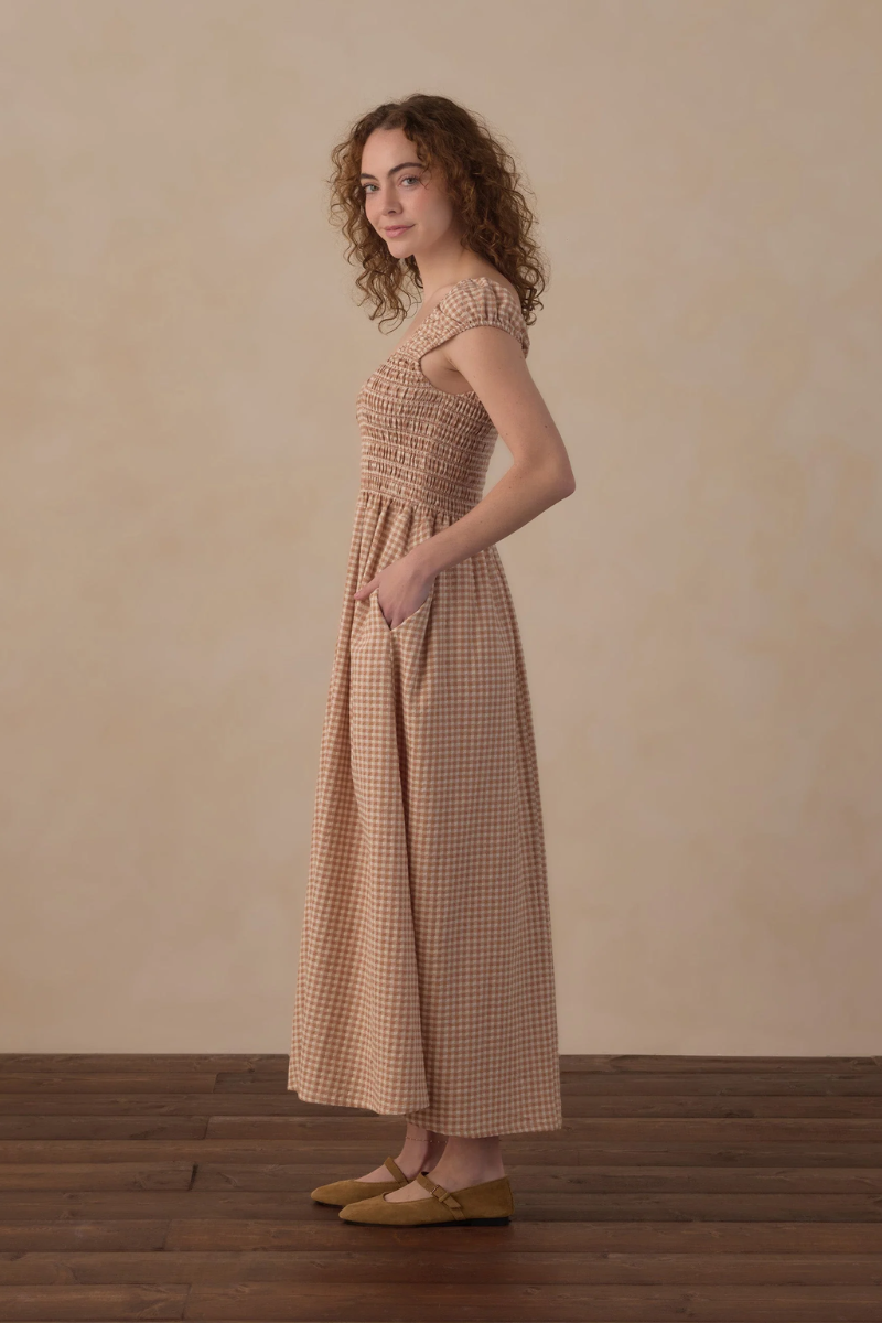 Jessa Dress | Fawn Gingham