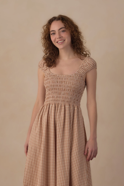 Jessa Dress | Fawn Gingham