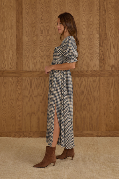 Birdie Dress | Navy Check