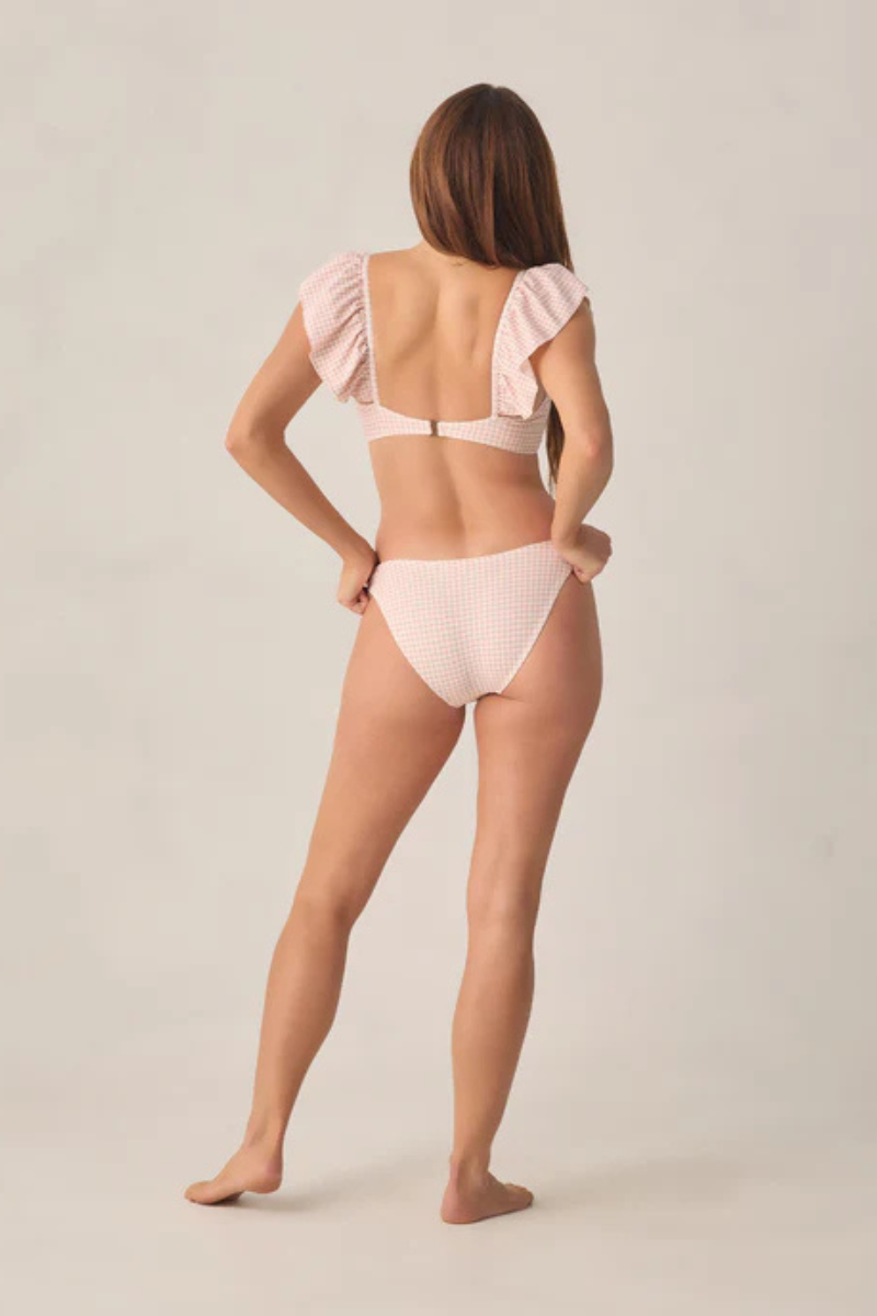 Petal Gingham Bikini Top