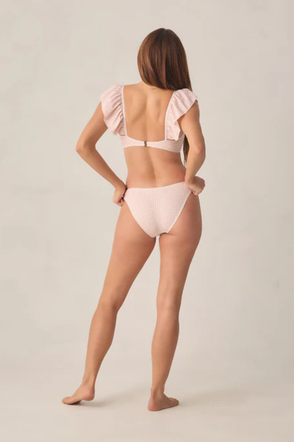 Petal Gingham Bikini Top