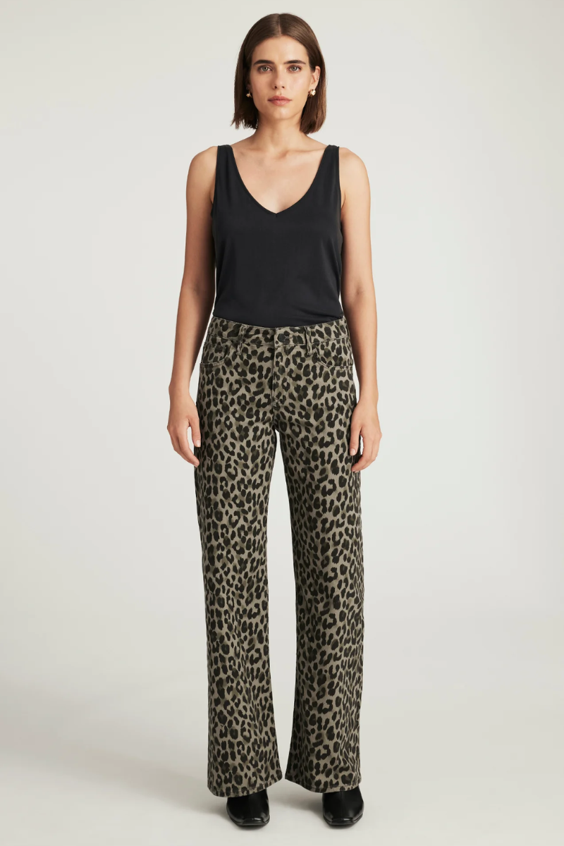 Sabrina Pant | Green Leopard
