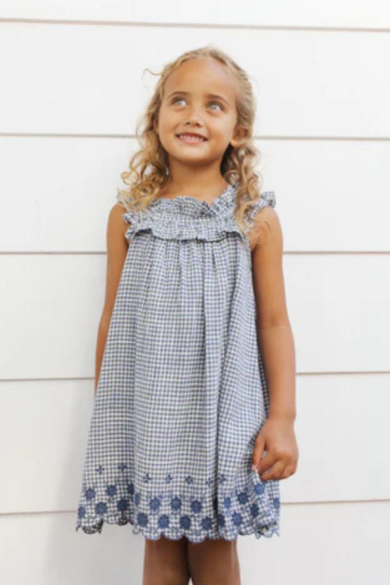 Lennon Dress | Marine Gingham