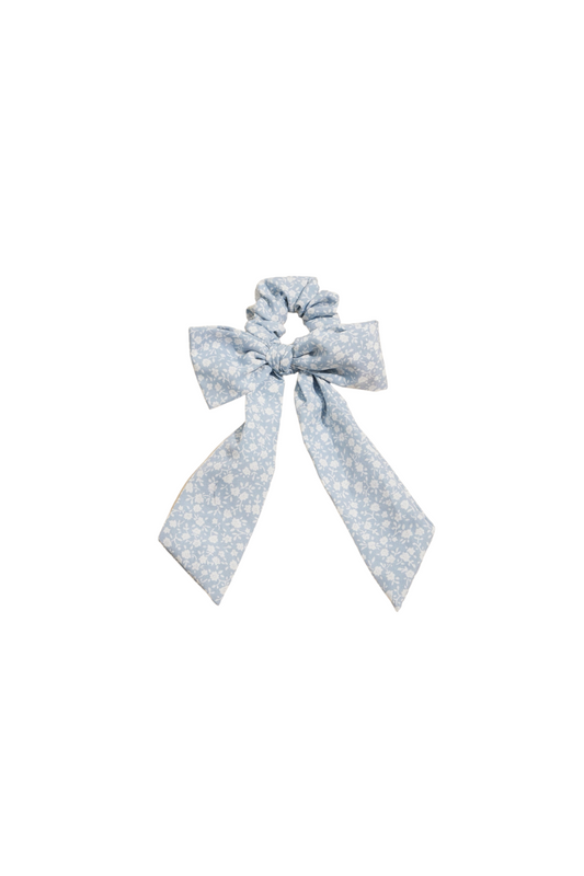 Floral Bow Scrunchie | Blue