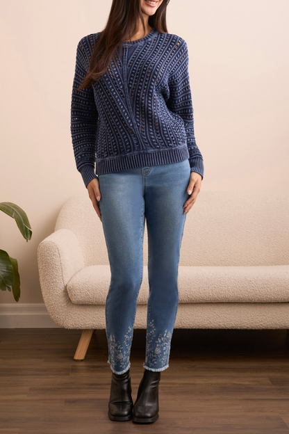 Vintage Stitch Crew Sweater