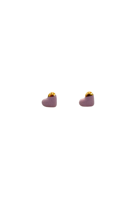 Ceramic Heart Studs
