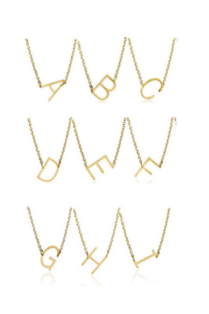 Asymmetrical Initial Necklace
