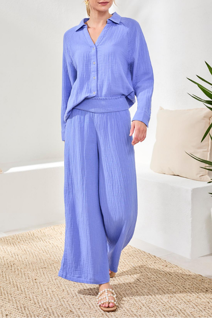 Wide Leg Crinkle Pant