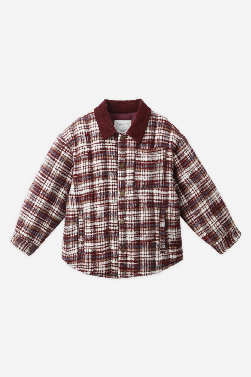 Nashville Quilted Jacket | Burgundy Plaid