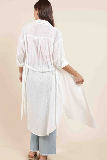 So Ball Buttoned Duster Dress